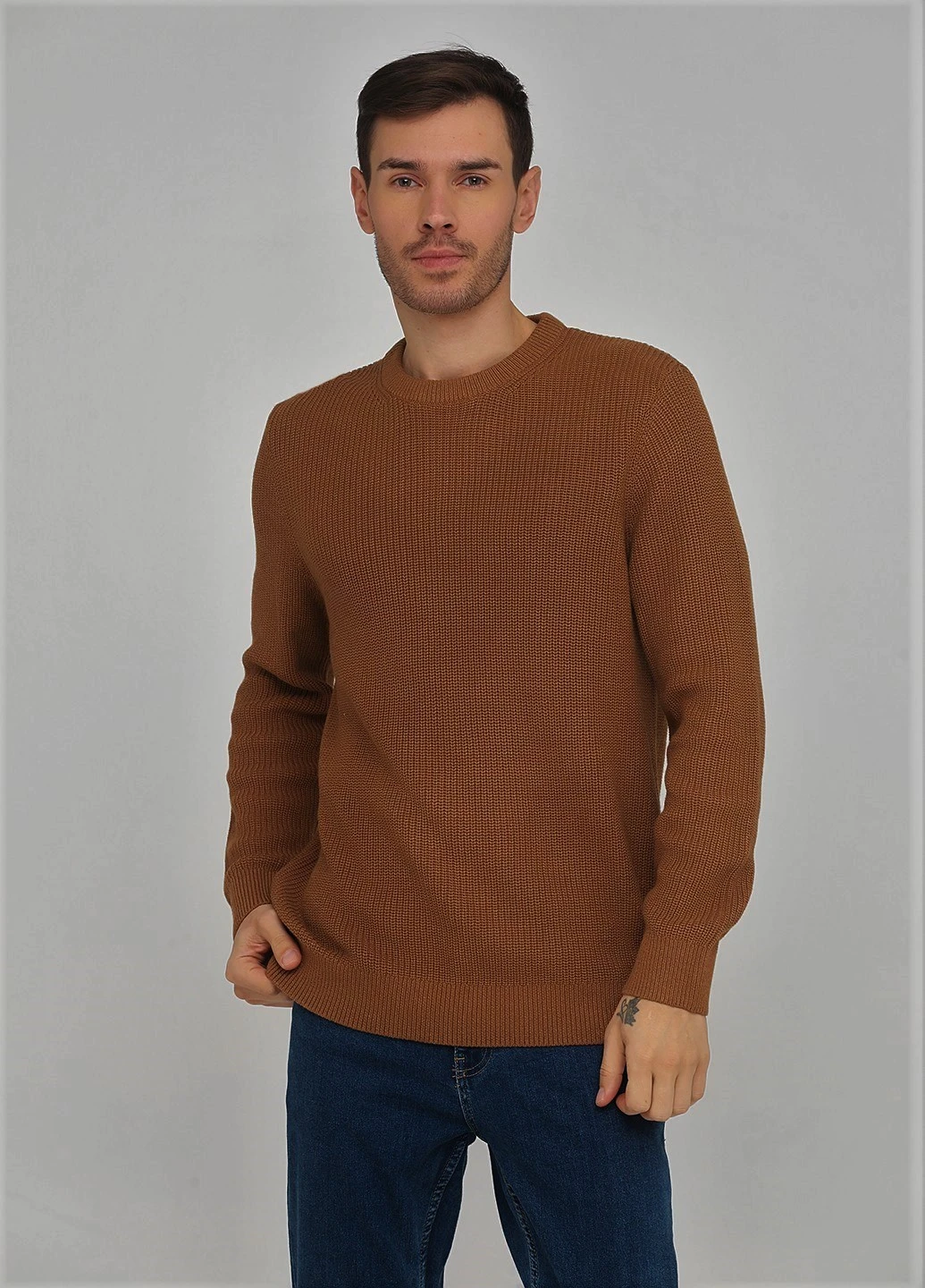 Mens Brown Sweater for Winter Comfort Bonanza